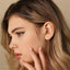 Emerald Marquise Tragus Stud, Threadless Flat Back Earring, Minimalist Style, A-SS582