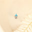 Turquoise Flower Tragus Stud, Threadless Flat Back Earring, Minimalist Style, A-SS570