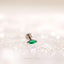 Emerald Marquise Tragus Stud, Threadless Flat Back Earring, Minimalist Style, A-SS582