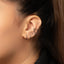Double Chain Conch Hoop, Cartilage Earring, Minimalist Style, A-SH241 SH242