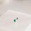 Teardrop Emerald Lip Stud, Threadless Flat Back, Minimalist Style, A-SS595