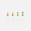 Blue Zircon Lip Stud, Threadless Flat Back, Minimalist Style, A-SS631
