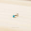 Blue Zircon Lip Stud, Threadless Flat Back, Minimalist Style, A-SS631