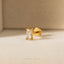 White Baguette Lip Stud, Threadless Flat Back, Minimalist Style, A-SS900