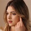 White Baguette Lip Stud, Threadless Flat Back, Minimalist Style, A-SS900