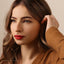 Emerald 3-Leaf Lip Stud, Threadless Flat Back, Minimalist Style, A-SS550