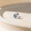 Turquoise Flower Lip Stud, Threadless Flat Back, Minimalist Style, A-SS1000