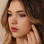 Dangle 2-Gems Nose Stud, Threadless Flat Back, Minimalist Style, A-SS892