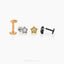 Star Nose Stud, Threadless Flat Back, Minimalist Style, A-SS905