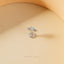 Opal CZ Nose Stud, Threadless Flat Back, Minimalist Style, A-SS895