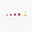 Ruby Stone Nose Stud, Threadless Flat Back, Minimalist Style, A-SS615