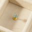 Turquoise Flower Nose Stud, Threadless Flat Back, Minimalist Style, A-SS1000