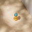 Teardrop Turquoise Nose Stud, Threadless Flat Back, Minimalist Style, A-SS596