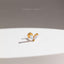 2-leaf Opal Nose Stud, Threadless Flat Back, Minimalist Style, A-SS583