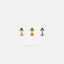 Triangle Emerald Nose Stud, Threadless Flat Back, Minimalist Style, A-SS555