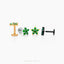 Emerald Flower Nose Stud, Threadless Flat Back, Minimalist Style, A-SS572