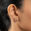 Black Salamander Geko Stud, Threadless Flat Back Earring, Minimalist Style, A-SS1020