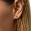 Black Twinkle Stars Stud, Threadless Flat Back Earring, Minimalist Style, A-SS1138