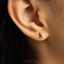 Black Crow Raven Stud, Threadless Flat Back Earring, Minimalist Style, A-SS1064