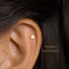 Star and Moon Stud, Threadless Flat Back Earring, Minimalist Style, A-SS567 SS568