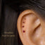 Garnet Stud, Threadless Flat Back Earring, Minimalist Style, A-SS597 SS598 SS599 SS600