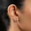 Lotus Flower Stud, Threadless Flat Back Earring, Minimalist Style, A-SS1053