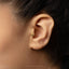 Lotus Flower Stud, Threadless Flat Back Earring, Minimalist Style, A-SS1053