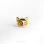 a gold plated ring with a cat's head