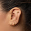 Hedgehog Stud, Threadless Flat Back Earring, Minimalist Style, A-SS1041