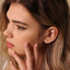 CZ Bar Stud, Threadless Flat Back Earring, Minimalist Style, A-SS590