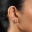 Middle Finger Stud, Threadless Flat Back Earring, Minimalist Style, A-SS1060