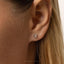 Shamrock Stud, Threadless Flat Back Earring, Minimalist Style, A-SS1094