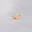 White Stone Crown Stud, Threadless Flat Back Earring, Minimalist Style, A-SS552