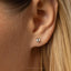 Cute Skull Stud, Threadless Flat Back Earring, Minimalist Style, A-SS1096