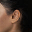 Icosahedron Dice Stud, Threadless Flat Back Earring, Minimalist Style, A-SS1115