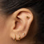 Cub Bear Stud, Threadless Flat Back Earring, Minimalist Style, A-SS1025