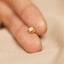 Dodecahedron Dice Stud, Threadless Flat Back Earring, Minimalist Style, A-SS1134