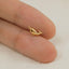Narwhal Whale Stud, Threadless Flat Back Earring, Minimalist Style, A-SS1103