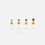 Black Stone Stud, Threadless Flat Back Earring, Minimalist Style, A-SS519 SS520 SS521 SS522