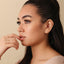 Spike on Baguette Stud, Threadless Flat Back Earring, Minimalist Style, A-SS898