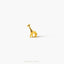 Giraffe Stud, Threadless Flat Back Earring, Minimalist Style, A-SS1079