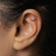 Rhino Stud, Threadless Flat Back Earring, Minimalist Style, A-SS1190