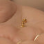 Groundhog or Marmot Stud, Threadless Flat Back Earring, Minimalist Style, A-SS1034