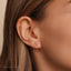 Pink Flower Stud, Threadless Flat Back Earring, Minimalist Style, A-SS998