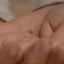 Pink Flower Stud, Threadless Flat Back Earring, Minimalist Style, A-SS998