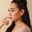 Pink Flower Stud, Threadless Flat Back Earring, Minimalist Style, A-SS998