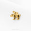 A small golden bear figurine is displayed against a white background.