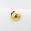 A gold-colored baseball pin is centered on a white background.