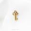 A single, shiny gold key is displayed against a white background.