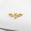 A small gold bat pin is shown against a white background.